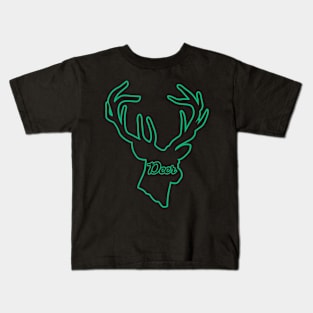 Green logo of a stag Kids T-Shirt